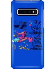 Load image into Gallery viewer, She Works Willingly With Her Hands Gift For Sew Lovers Phone case
