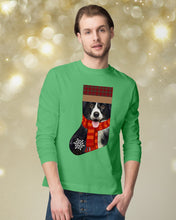 Load image into Gallery viewer, Santa Border Collie In Stock Gift For Dog Lovers Unisex Long Sleeve