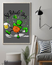 Load image into Gallery viewer, Basketball Saint Patrick's Day Gift For Basketball Lovers Vertical Poster