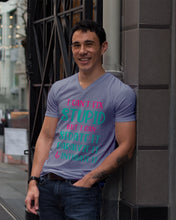 Load image into Gallery viewer, I Can't Fix Stupid But I An Sadate It Gift For Girls Guys V-Neck