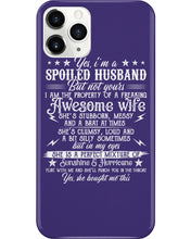 Load image into Gallery viewer, Shes Stubborn Messy And A Brat At Times Black Gift For Husband Phone case