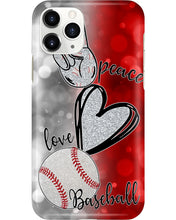 Load image into Gallery viewer, Baseball Peaceful Love Gift For Baseball Lovers Phone case