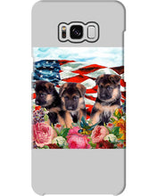 Load image into Gallery viewer, American Flag Sky Flower German Shepherd Gift For Dog Lovers Phone case