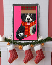 Load image into Gallery viewer, Santa Border Collie In Stock Gift For Dog Lovers Vertical Poster