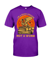 Load image into Gallery viewer, I'm A Book Dragon Not A Worm Gift For Dragon Lovers Guys Tee