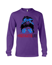 Load image into Gallery viewer, Firefighter Make You Life Safe Lady With Blue Ribbonhead Gift For Women Unisex Long Sleeve