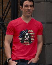 Load image into Gallery viewer, English Cocker Spaniel US Sunflower Gift For Dog Lovers Guys V-Neck