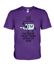Load image into Gallery viewer, This Finn Survived The Great Toilet Paper Crisis Of 2020 Guys V-Neck