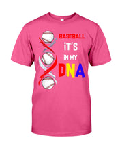 Load image into Gallery viewer, Baseball Be My DNA Gift For Sport Lovers Guys Tee