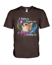 Load image into Gallery viewer, I Believe There Are Angels Among Us Gift For Chihuahua Lovers Guys V-Neck