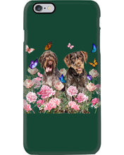 Load image into Gallery viewer, German Wirehaired Pointer With Peonies Gift For Dog Lovers Phone case