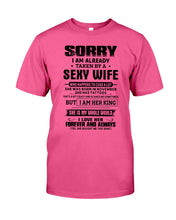 Load image into Gallery viewer, Gift For Husband Taken By A November Sexy Wife Who Happens To Cuss A Lot Guys Tee