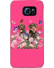 Load image into Gallery viewer, German Wirehaired Pointer With Peonies Gift For Dog Lovers Phone case