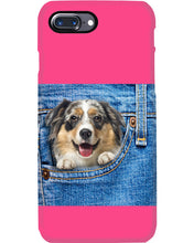 Load image into Gallery viewer, Australian Shepherd In Denim Pocket Gift For Dog Lovers Phone case