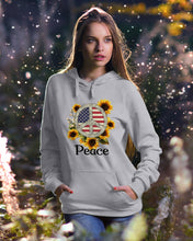 Load image into Gallery viewer, Peace Sign Sunflower Birthday Gift For Girls Hoodie