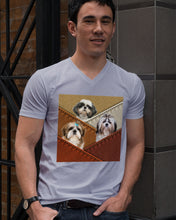 Load image into Gallery viewer, Three Cute Shih Tzu In Bag Gift For Dog Lovers Guys V-Neck