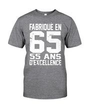 Load image into Gallery viewer, Fabrique En 66 55 Ans D’Excellence Custom Design Gift For Friends Guys Tee