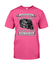 Load image into Gallery viewer, Shes Stubborn Messy And A Brat At Times Black Gift For Husband Guys Tee