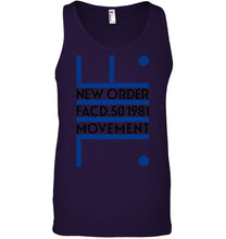 Load image into Gallery viewer, New Order Facd 501981 Movement Simple Unique Custom Design Unisex Tank Top