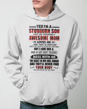 Load image into Gallery viewer, A Stubborn Son Of A Freaking Awesome Mom I Love Her Gift For Mama Hoodie