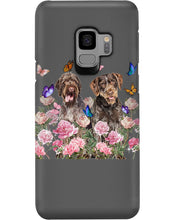 Load image into Gallery viewer, German Wirehaired Pointer With Peonies Gift For Dog Lovers Phone case