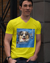 Load image into Gallery viewer, Australian Shepherd In Denim Pocket Gift For Dog Lovers Guys V-Neck