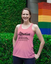 Load image into Gallery viewer, Librarian Keeper Of Books Guardian Of Knowledge Custom Gift For Librarian Ladies Flowy Tank