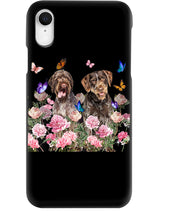 Load image into Gallery viewer, German Wirehaired Pointer With Peonies Gift For Dog Lovers Phone case