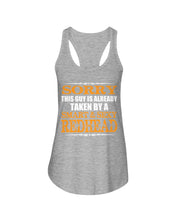 Load image into Gallery viewer, Sorry This Guy Is Already Taken By A Smart And Sexy Redhead Gift For Men Ladies Flowy Tank