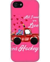 Load image into Gallery viewer, All I Need Are Love And Hockey Gift For Hockey Players Phone case