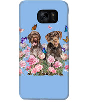 Load image into Gallery viewer, German Wirehaired Pointer With Peonies Gift For Dog Lovers Phone case