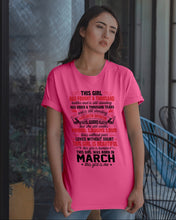 Load image into Gallery viewer, This Girl Has Fought A Thousand This Girl Was Born In March Guys Tee