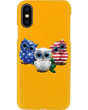 Load image into Gallery viewer, Lovely Phone Case Three Owl With US Flag Gift For Owl Lovers Phone case