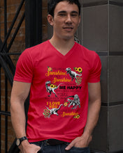 Load image into Gallery viewer, My Only Sunshine Make Me Happy Special Custom Design Guys V-Neck