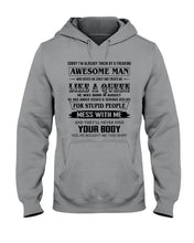 Load image into Gallery viewer, I'm Already Taken By An August Freaking Awesome Man For Birthday Gift Hoodie
