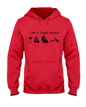 Load image into Gallery viewer, Simple Woman Loves Wine Camping Shoes And Climbing Hoodie