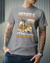 Load image into Gallery viewer, Mother And Son A Bond That Can't Be Broken Guys Tee