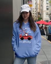 Load image into Gallery viewer, All I Need Are Love And Hockey Gift For Hockey Players Hoodie
