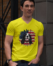 Load image into Gallery viewer, English Cocker Spaniel US Sunflower Gift For Dog Lovers Guys V-Neck