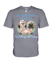 Load image into Gallery viewer, If I Can't Bring My Shih Tzu Trending For Dog Lovers Guys V-Neck