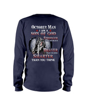 Load image into Gallery viewer, October Man Son Of God Birthday Meaningful Gift For Men Unisex Long Sleeve