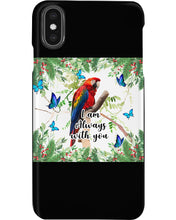 Load image into Gallery viewer, Scarlet Macaw With Butterflies I Am Always With You Gift For Lover Phone case