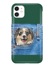 Load image into Gallery viewer, Australian Shepherd In Denim Pocket Gift For Dog Lovers Phone case