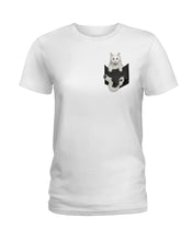 Load image into Gallery viewer, Cat In Your Front Pocket Great Gift For Cat Lovers Ladies Tee
