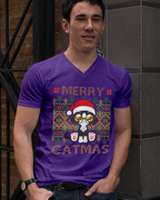 Load image into Gallery viewer, Merry Catmas Cute Funny Gifts Guys V-Neck