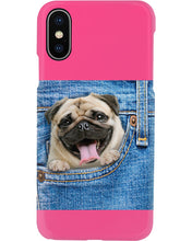 Load image into Gallery viewer, baby Pug In Denim Pocket Gift For Dog Lovers Phone case