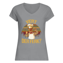 Load image into Gallery viewer, Vert Der Ferk Retro Vintage Gift For Cook Lovers Ladies V-Neck