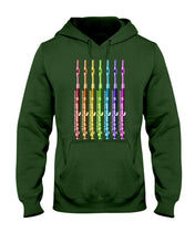 Load image into Gallery viewer, Seven Flute Rainbow Design Gift For Flute Lovers Hoodie