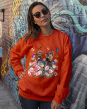 Load image into Gallery viewer, German Wirehaired Pointer With Peonies Gift For Dog Lovers Sweatshirt