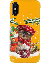Load image into Gallery viewer, Yorkshire Terrier Loves Drinking Hot Latte Gift For Dog Lovers Phone case